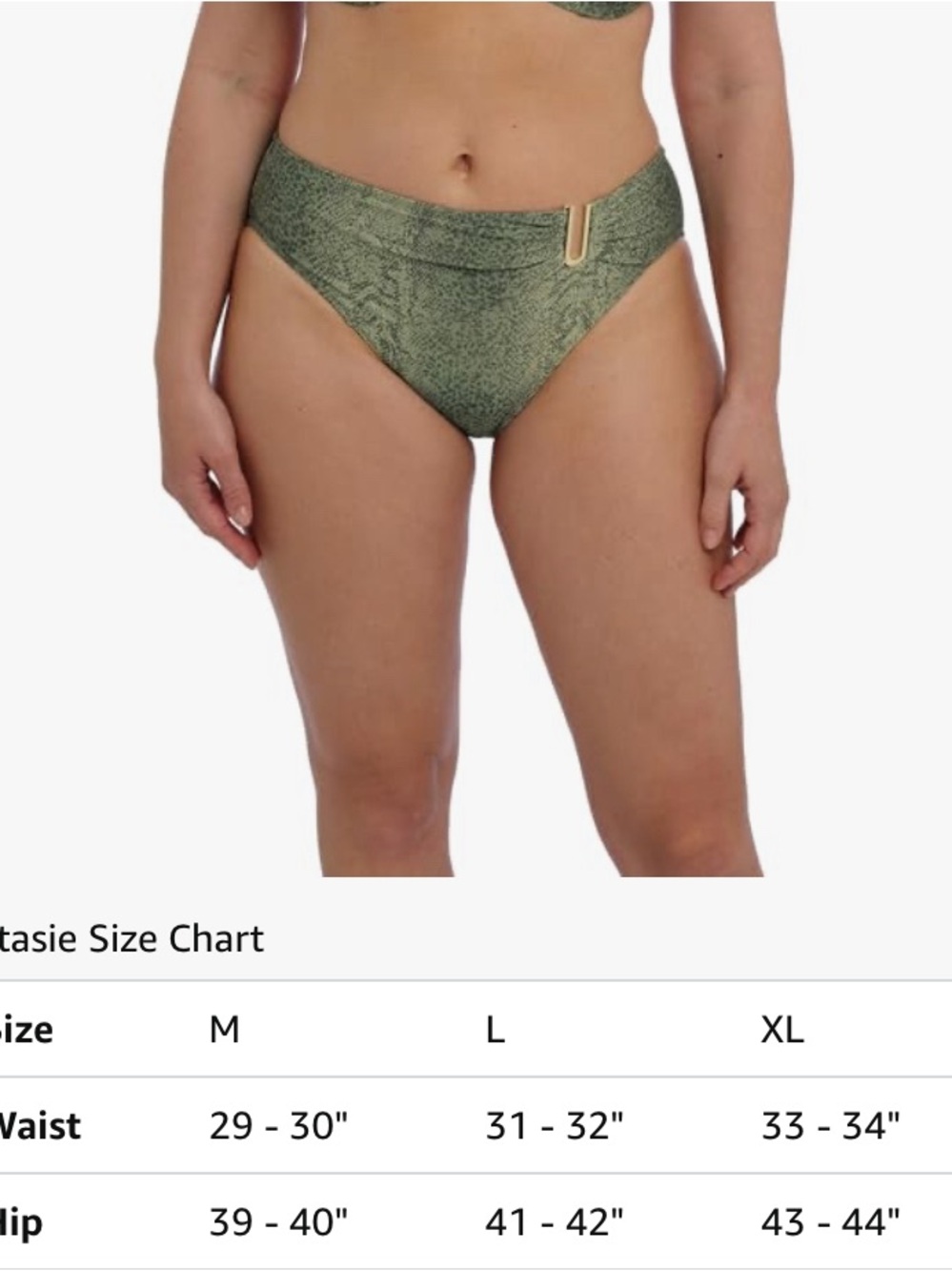 Fantasie Green One-Piece Swim with Gold Accent - Picture 7 of 8